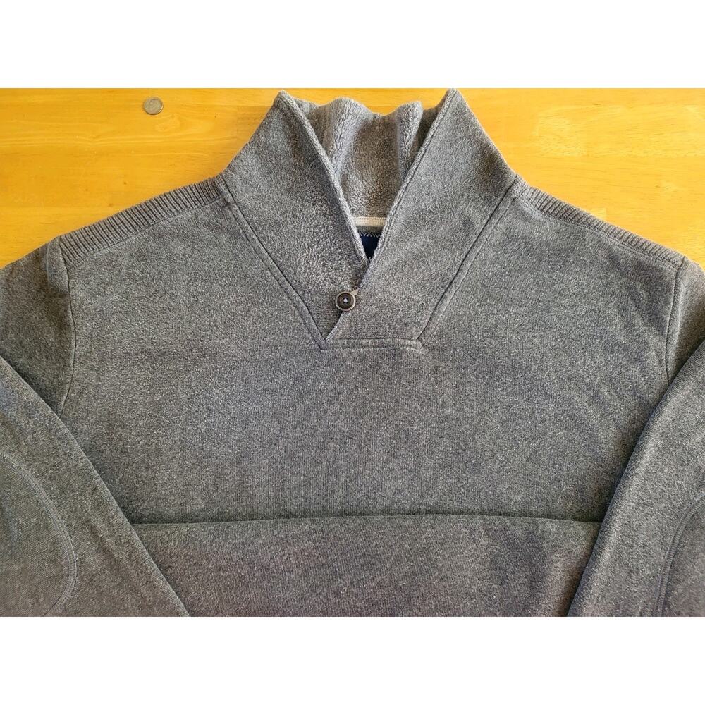 Mens Tommy Bahama Button Collar, Soft Fleece Pullover, Size XXL, Gray
